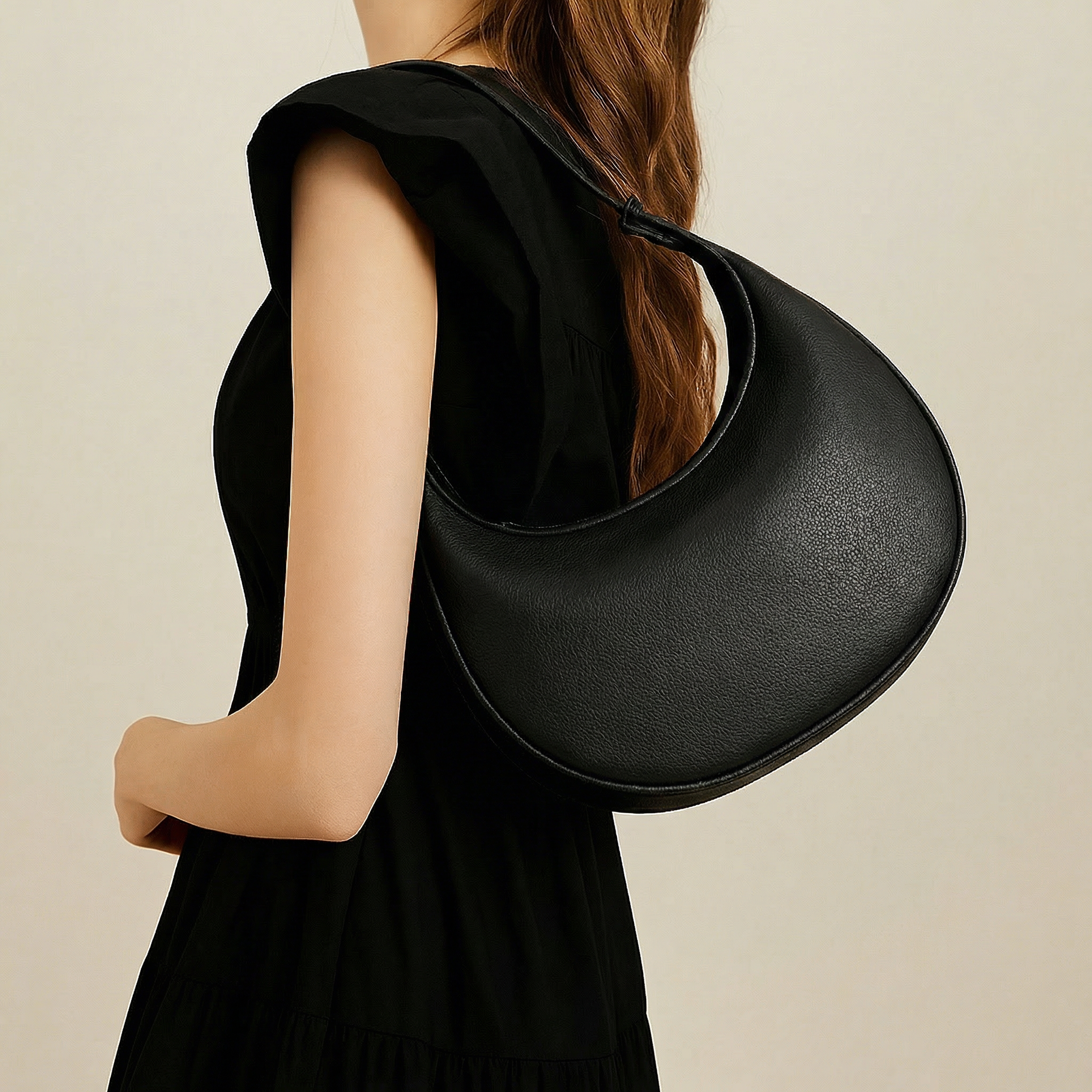 Lunaire – Sculpted Crescent Shoulder Bag