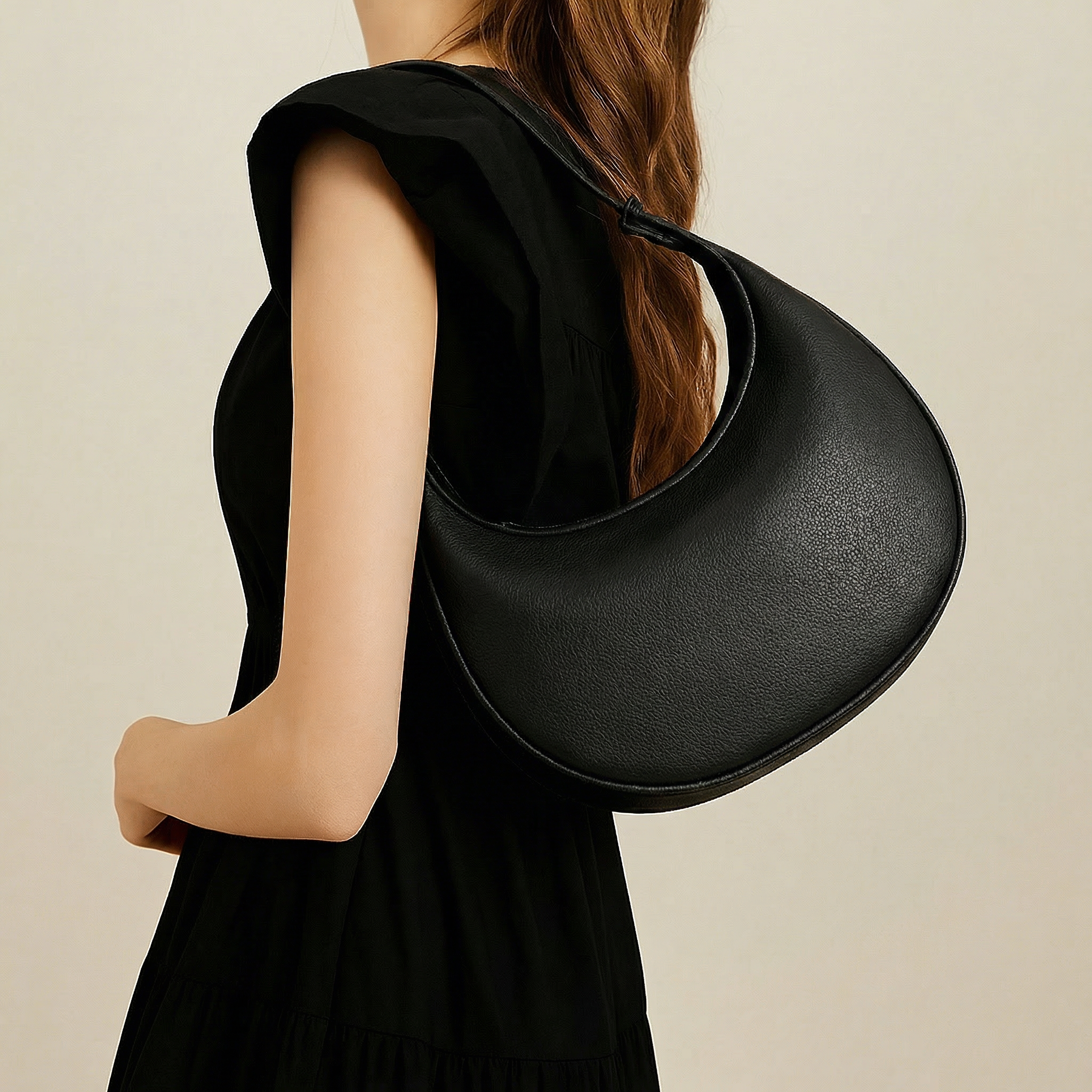 Lunaire – Sculpted Crescent Shoulder Bag