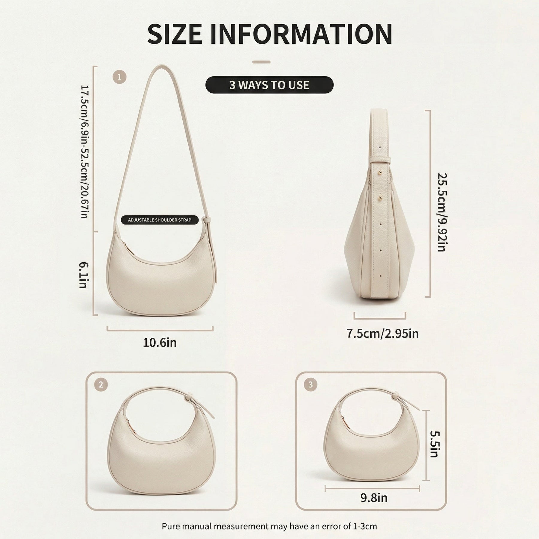 Lunaire – Sculpted Crescent Shoulder Bag