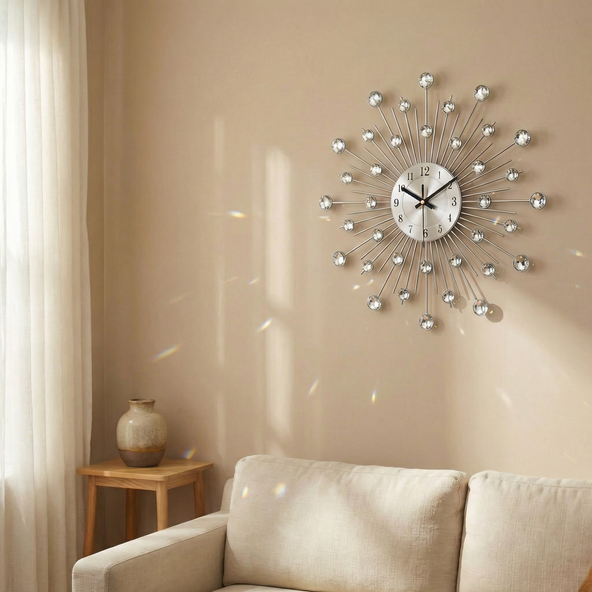 Lumina – Crystal Starburst Wall Clock