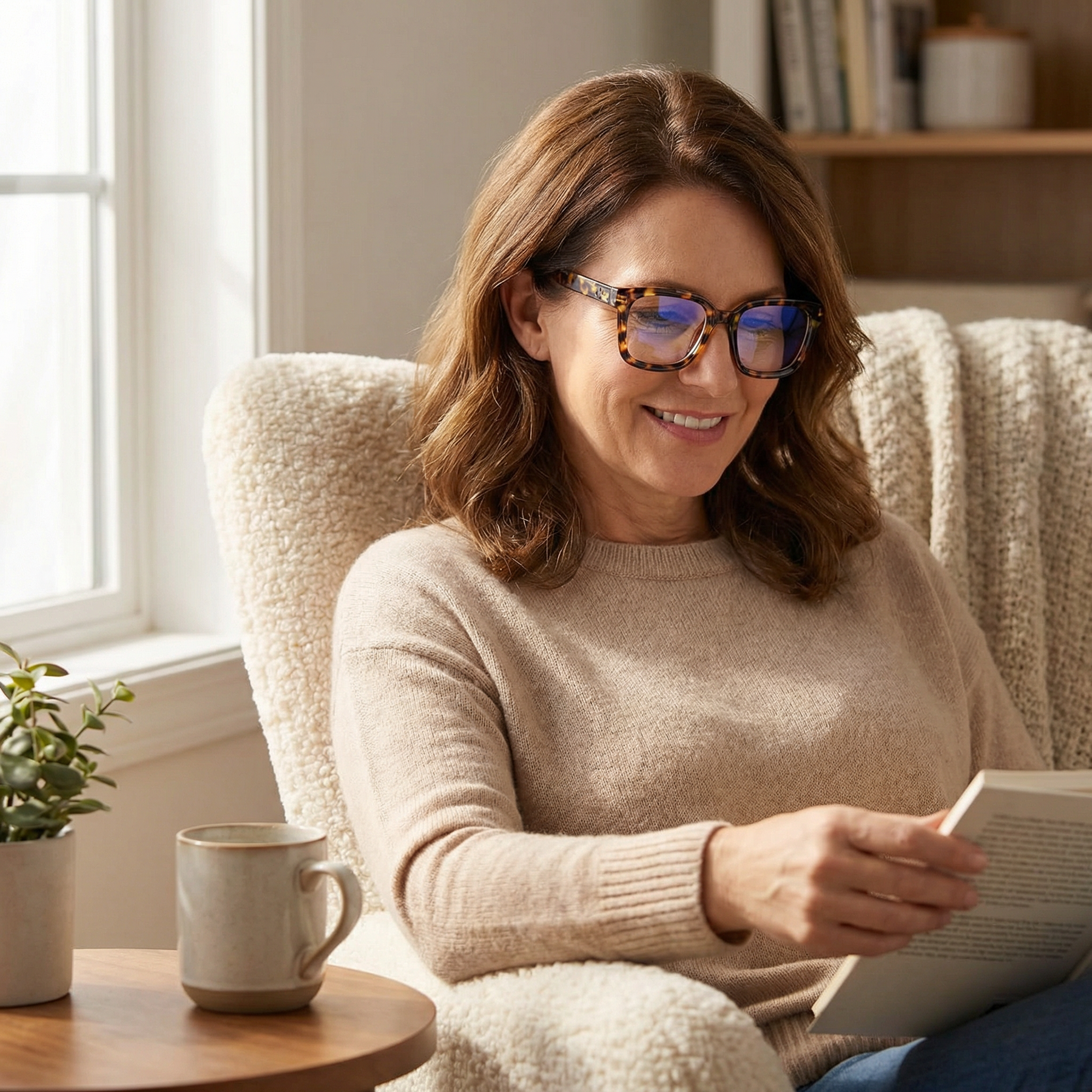 Clarelle – Oversized Tortoiseshell Reading Glasses for Women