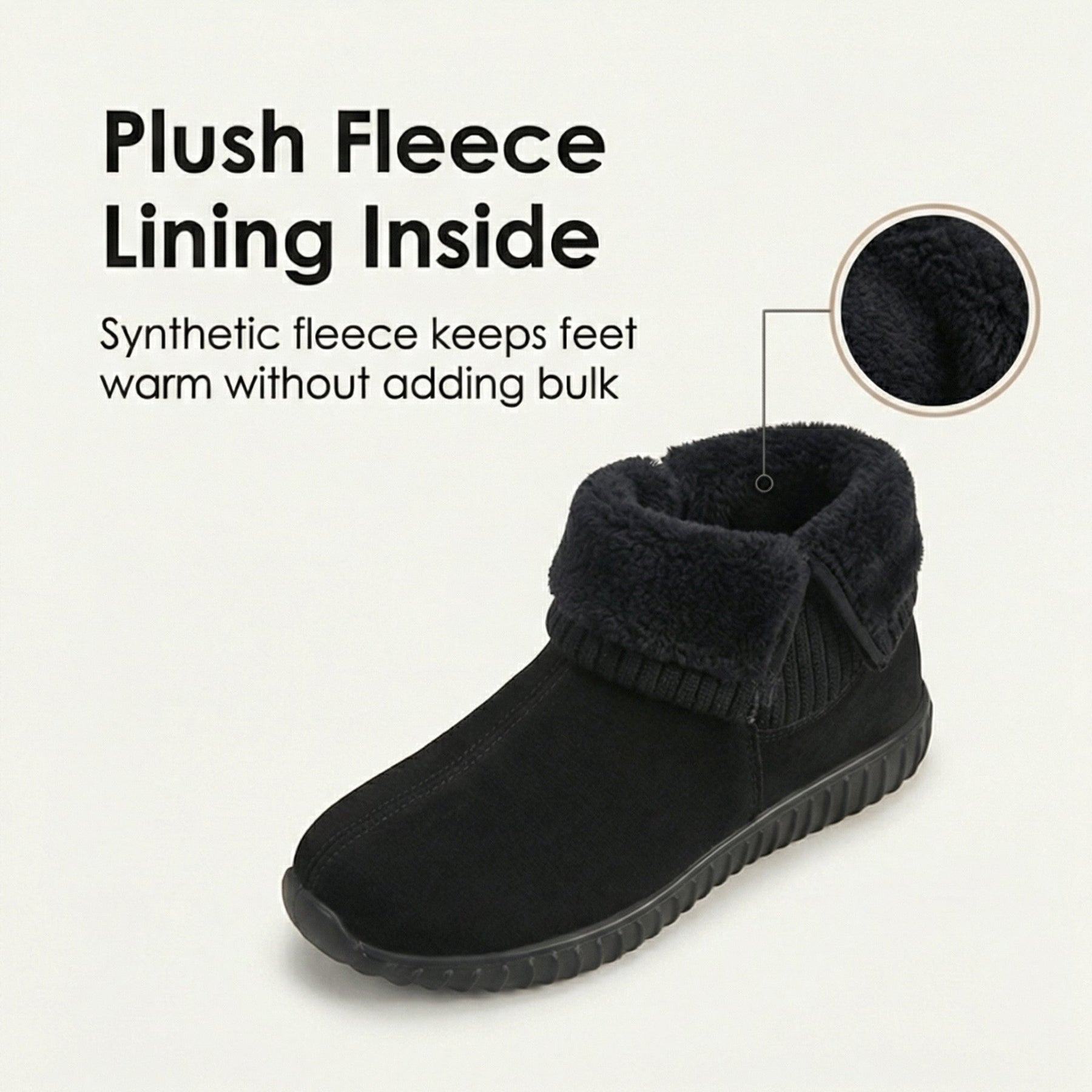 Cozella – Women's Knit Cuff Suede Ankle Booties