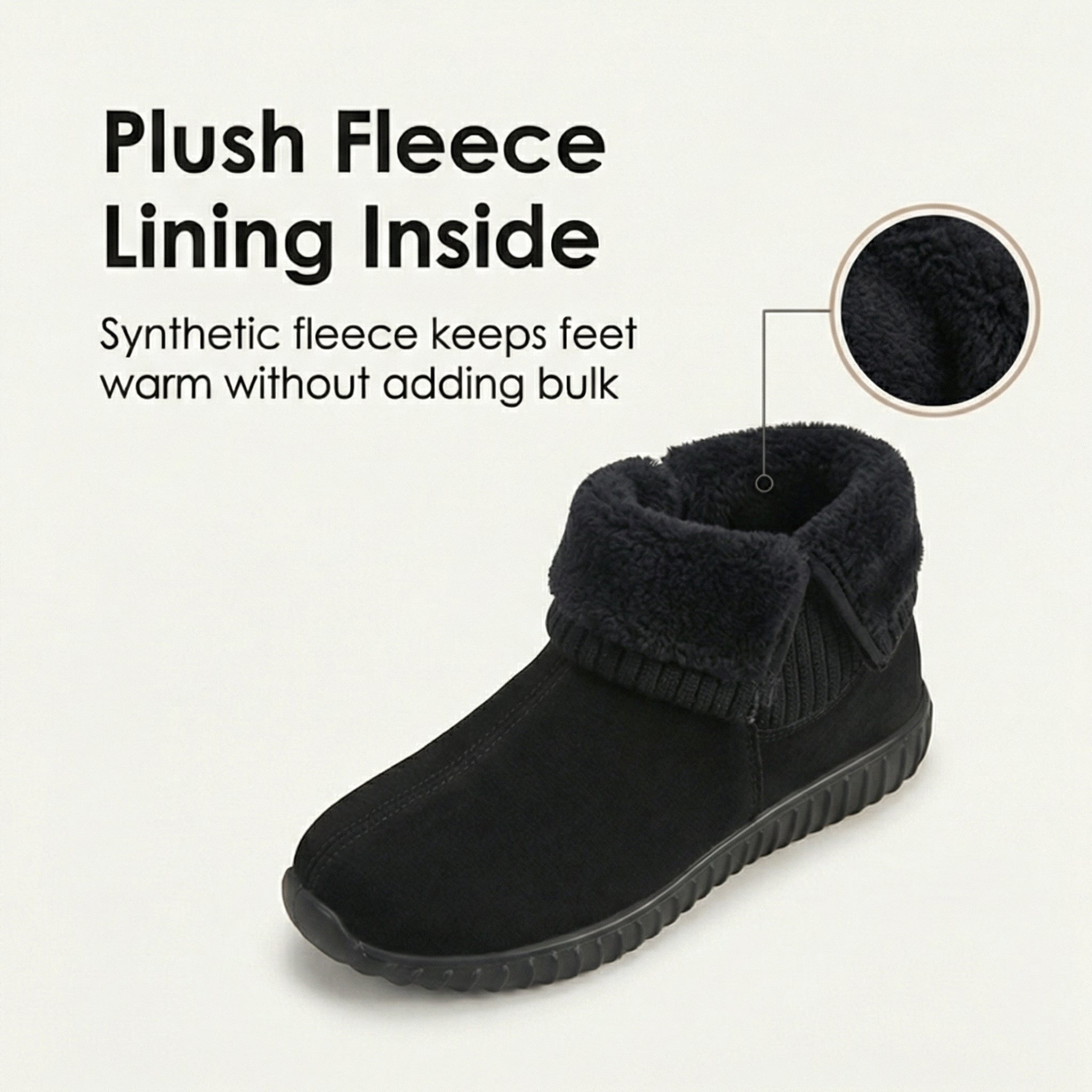 Cozella – Women's Knit Cuff Suede Ankle Booties