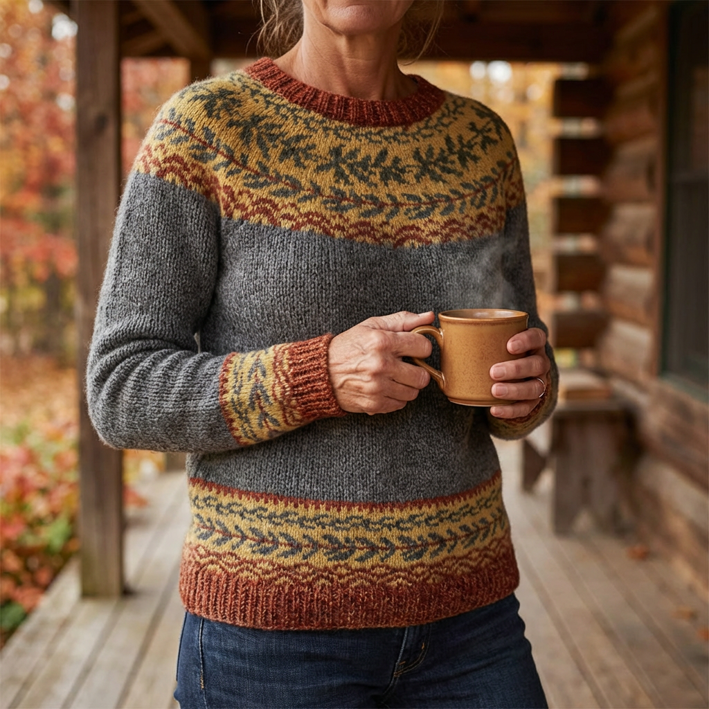 Justyna - Retro Scandinavian Knitted Sweater