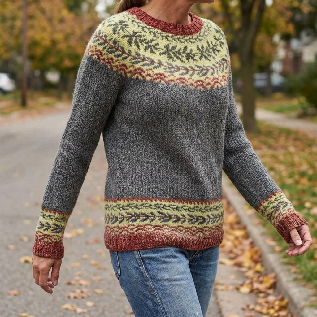 Justyna - Retro Scandinavian Knitted Sweater