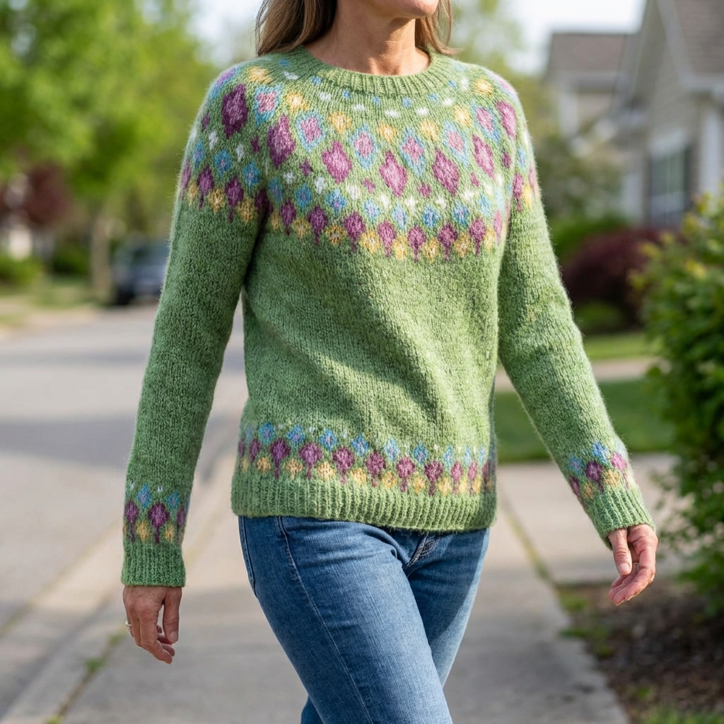 Izabela - Retro Scandinavian Knit Sweater