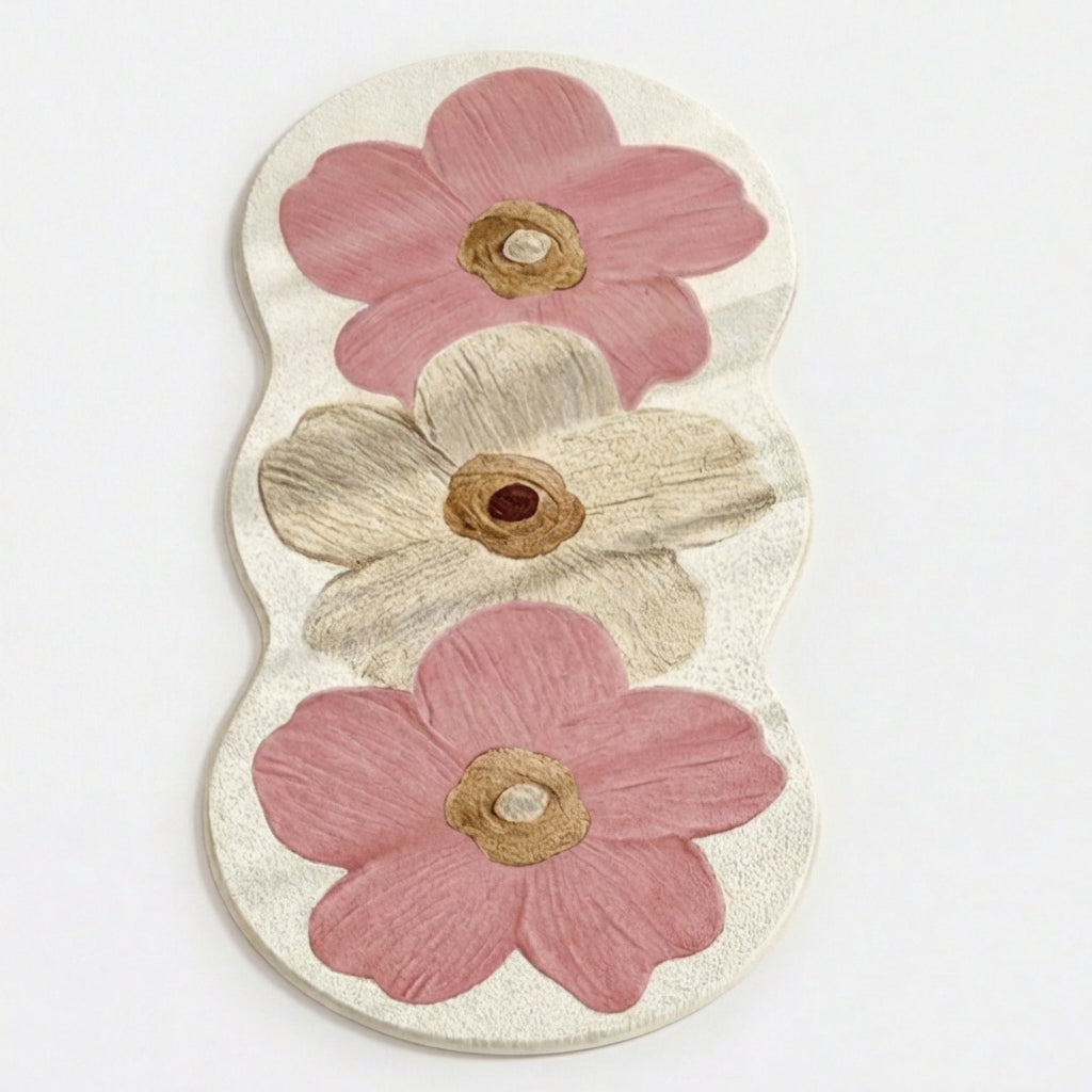 Bloomora – Sculpted Floral Accent Rug