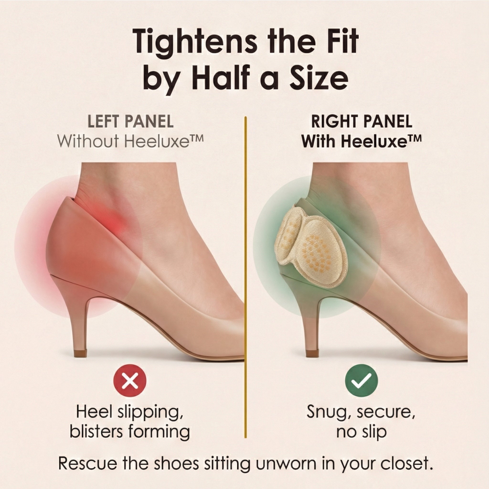 Heeluxe – Cushioned Heel Grips for All Day Comfort