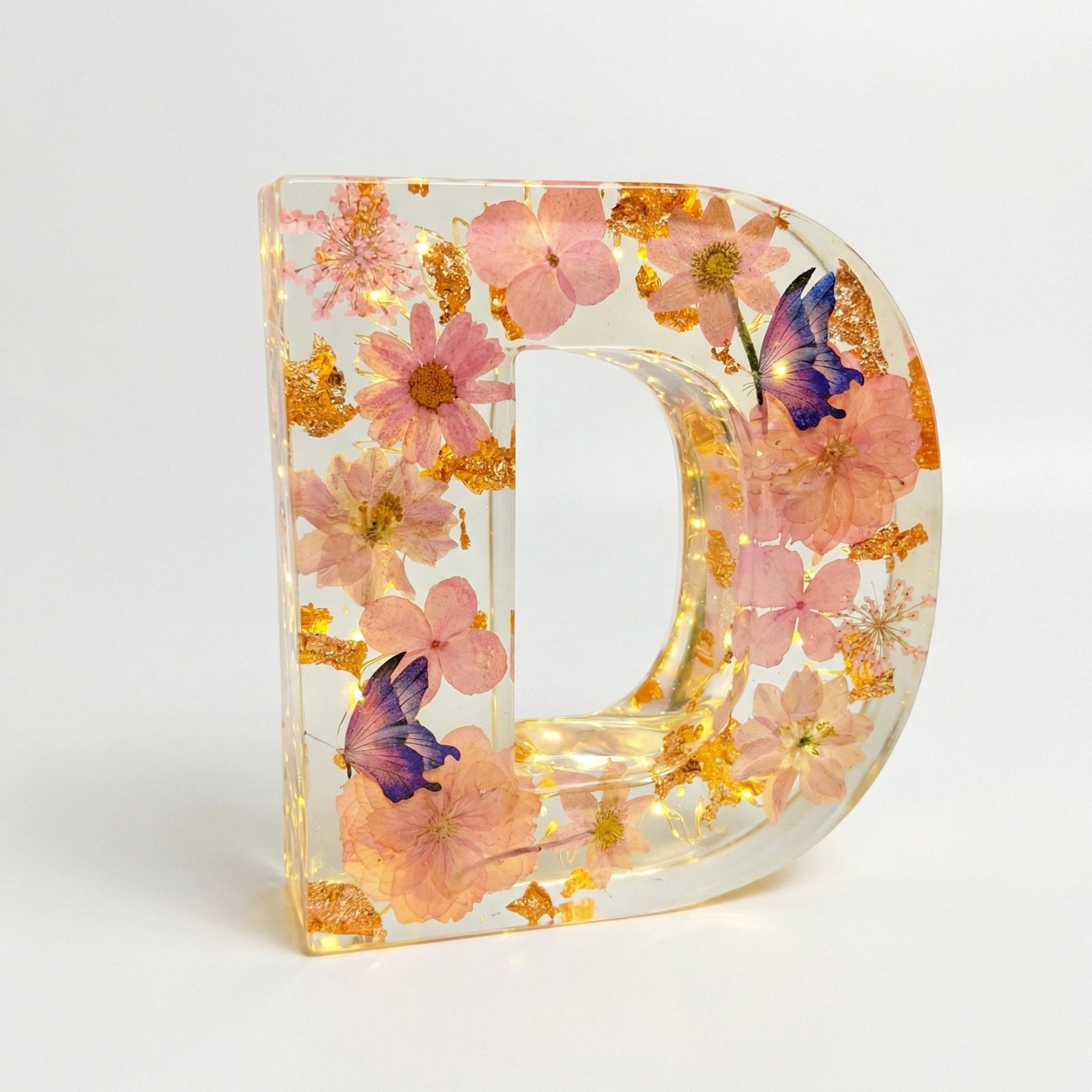 Florenza – Personalized Floral Resin Letter Light