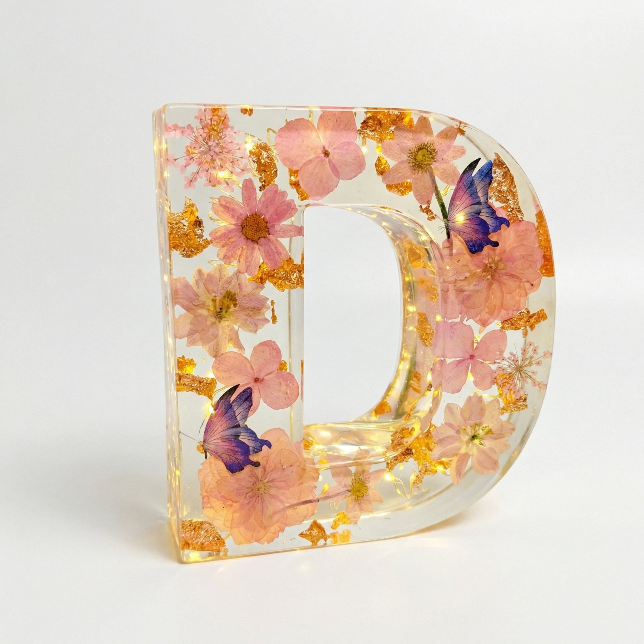 Florenza – Personalized Floral Resin Letter Light