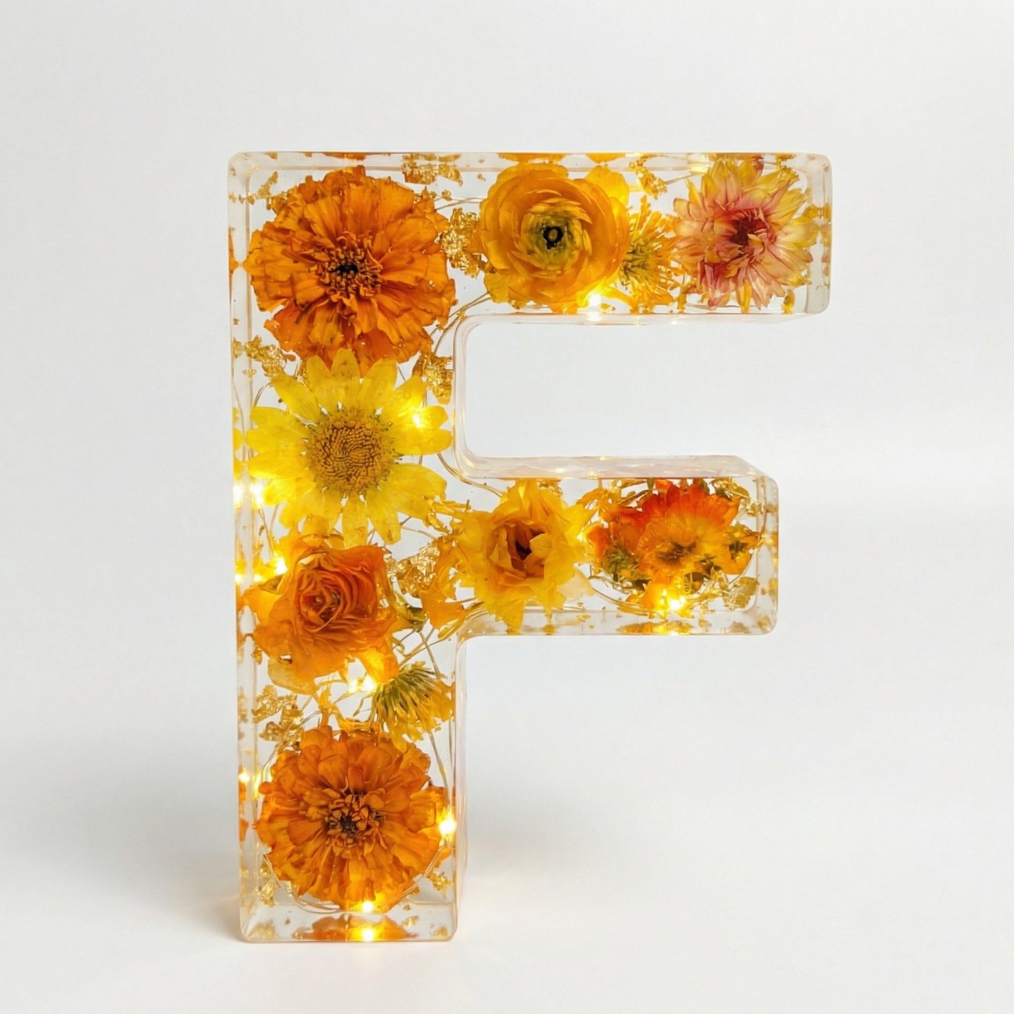 Florenza – Personalized Floral Resin Letter Light