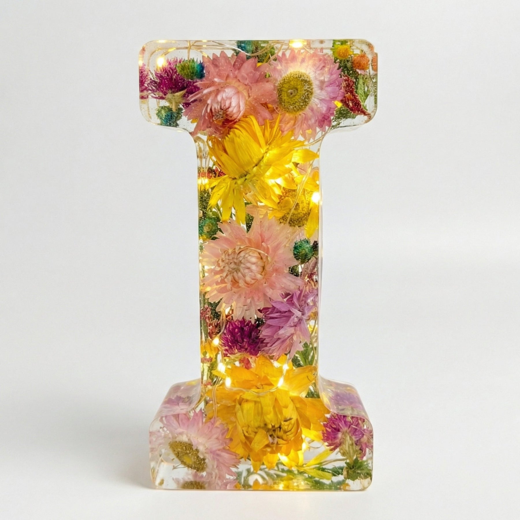 Florenza – Personalized Floral Resin Letter Light