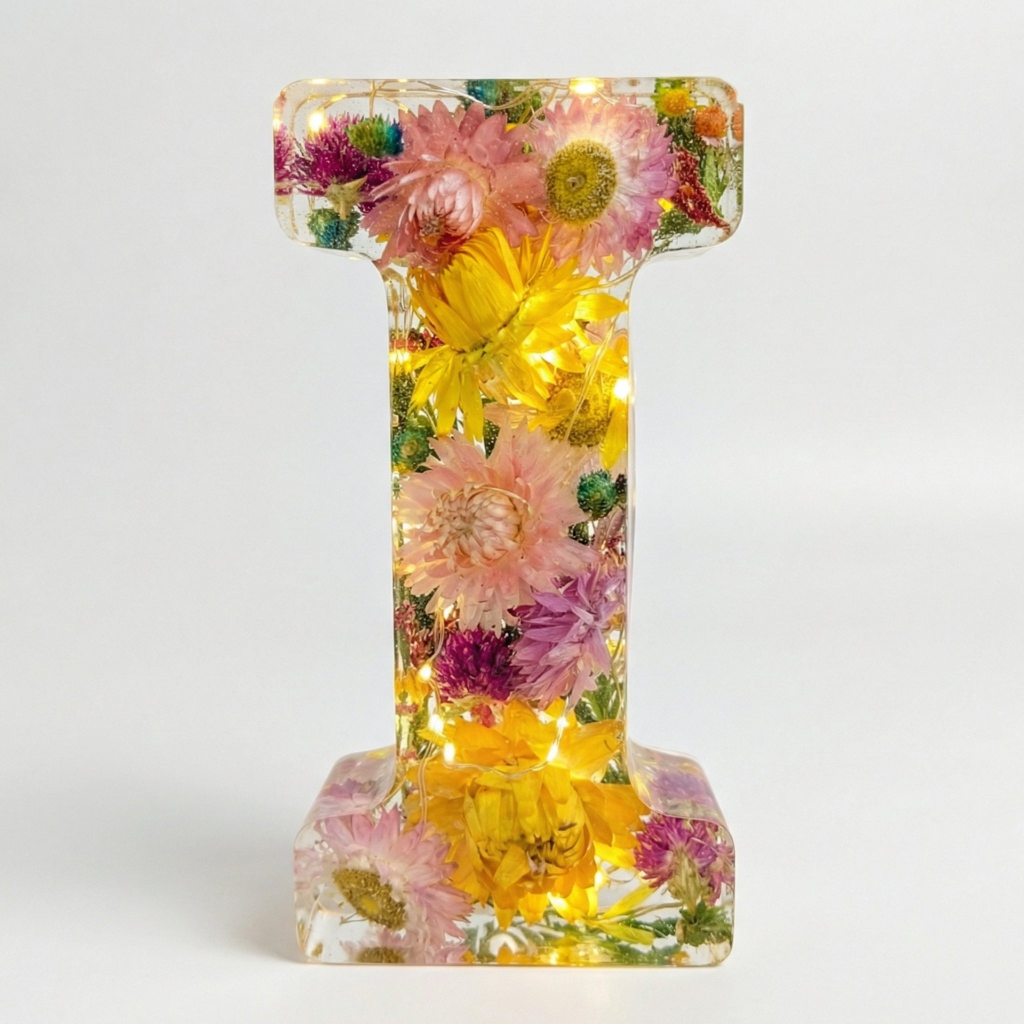 Florenza – Personalized Floral Resin Letter Light