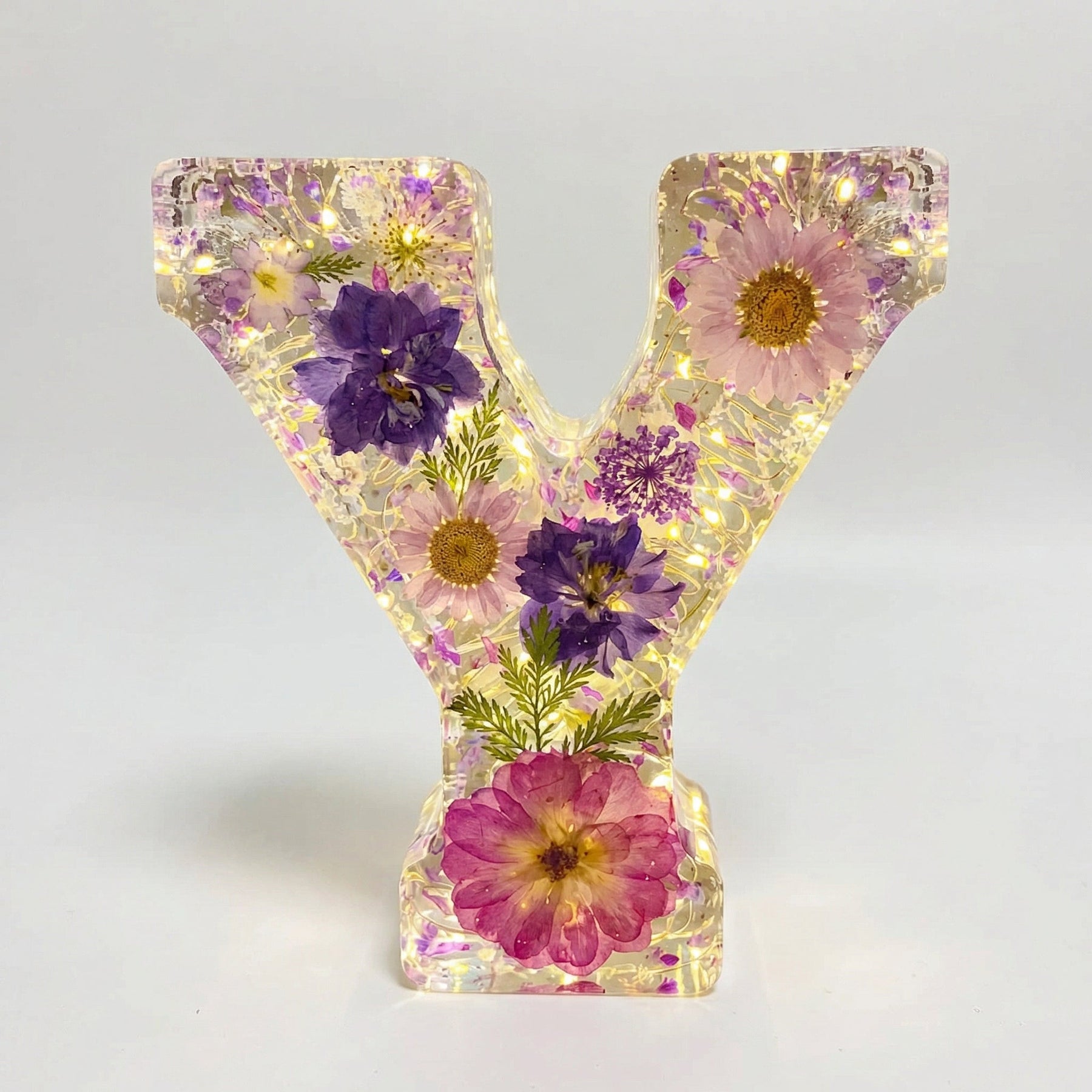 Florenza – Personalized Floral Resin Letter Light