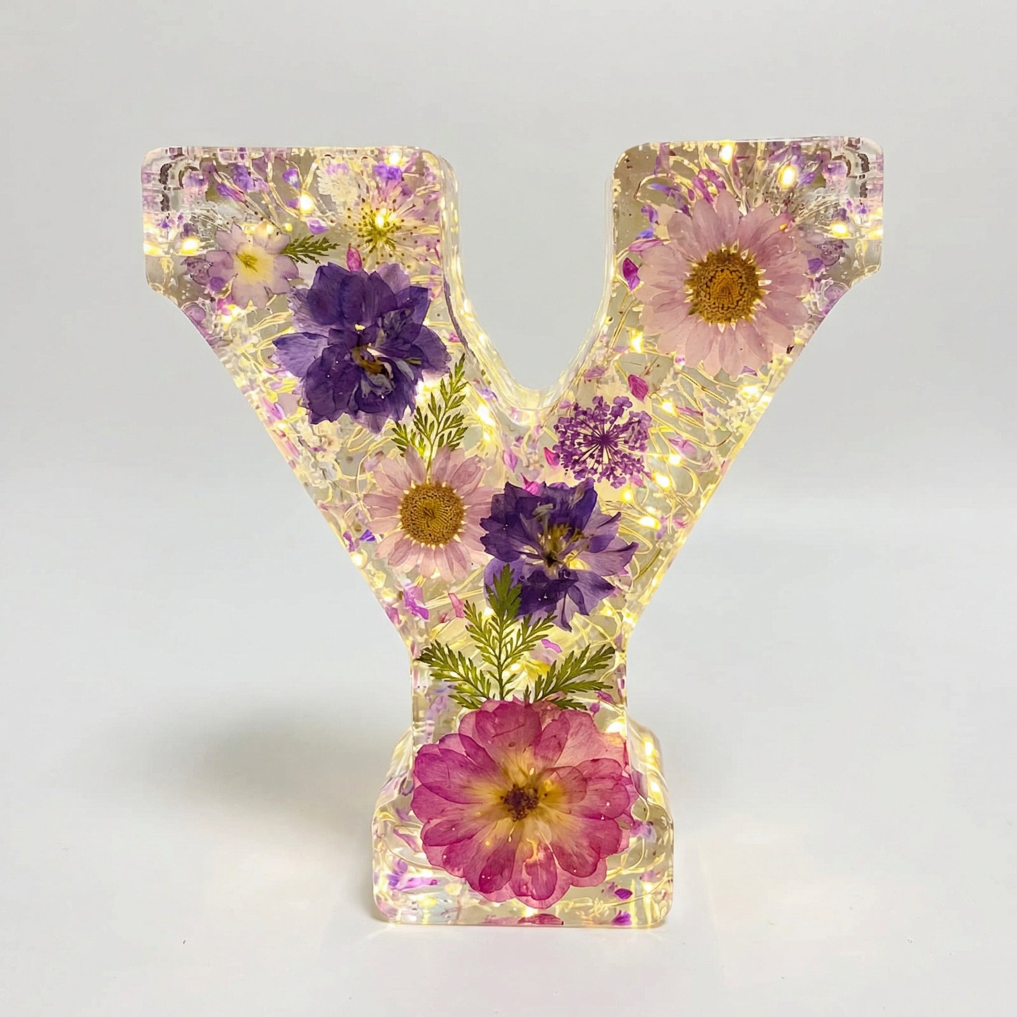 Florenza – Personalized Floral Resin Letter Light