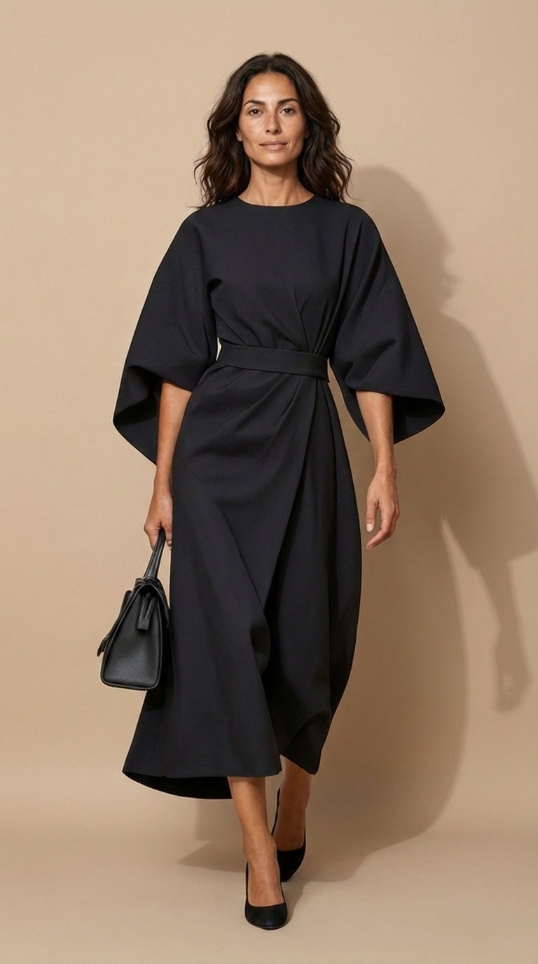 Maya™ | Elegant Dress with Lantern Sleeves