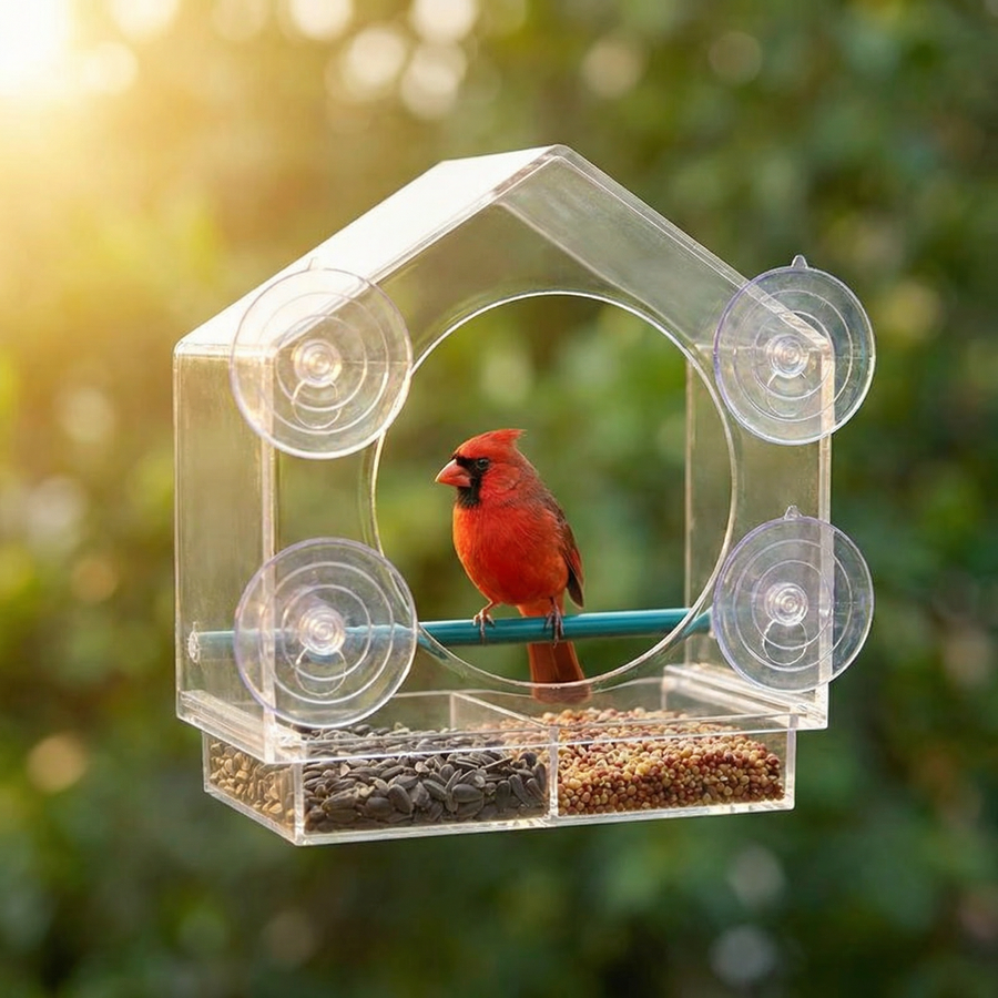 Birdvue – Crystal Clear Window Bird Feeder