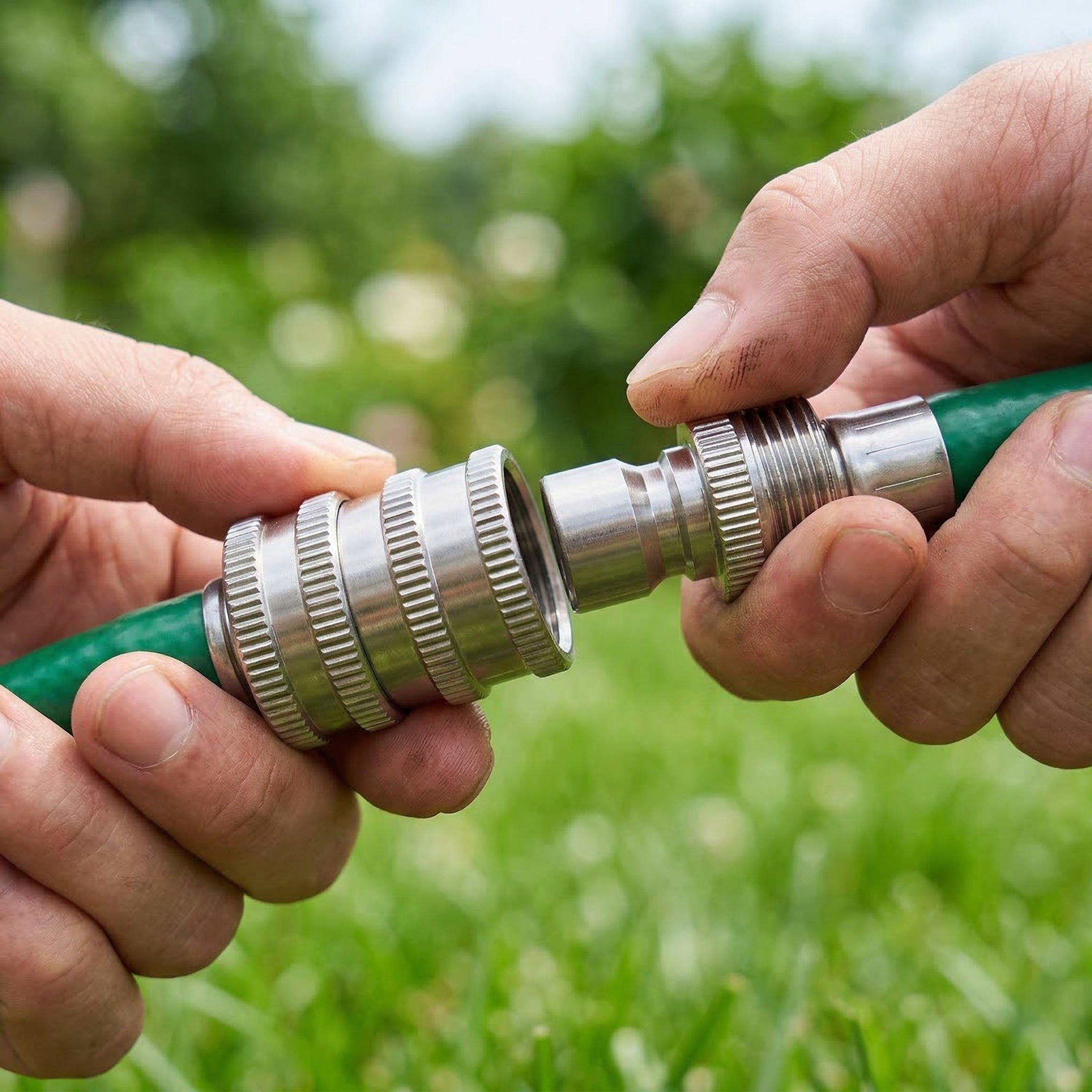 Flowsnap - Stainless Steel Garden Hose Quick Connect Set