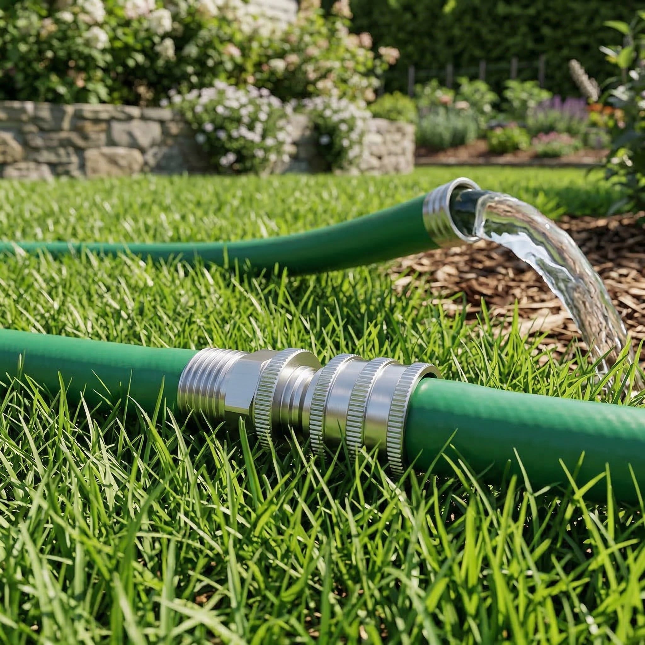 Flowsnap - Stainless Steel Garden Hose Quick Connect Set