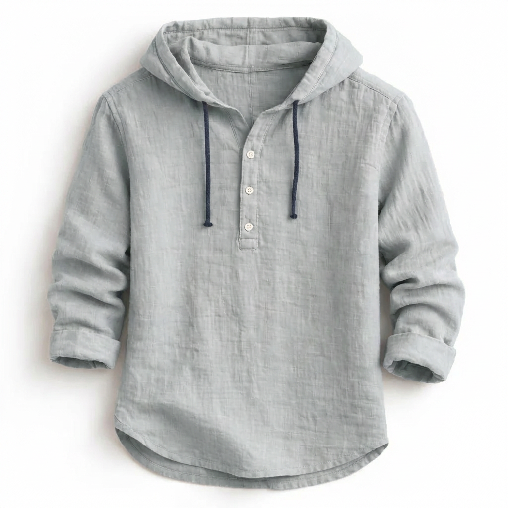 Mountain™ | Casual Linen Hooded Shirt
