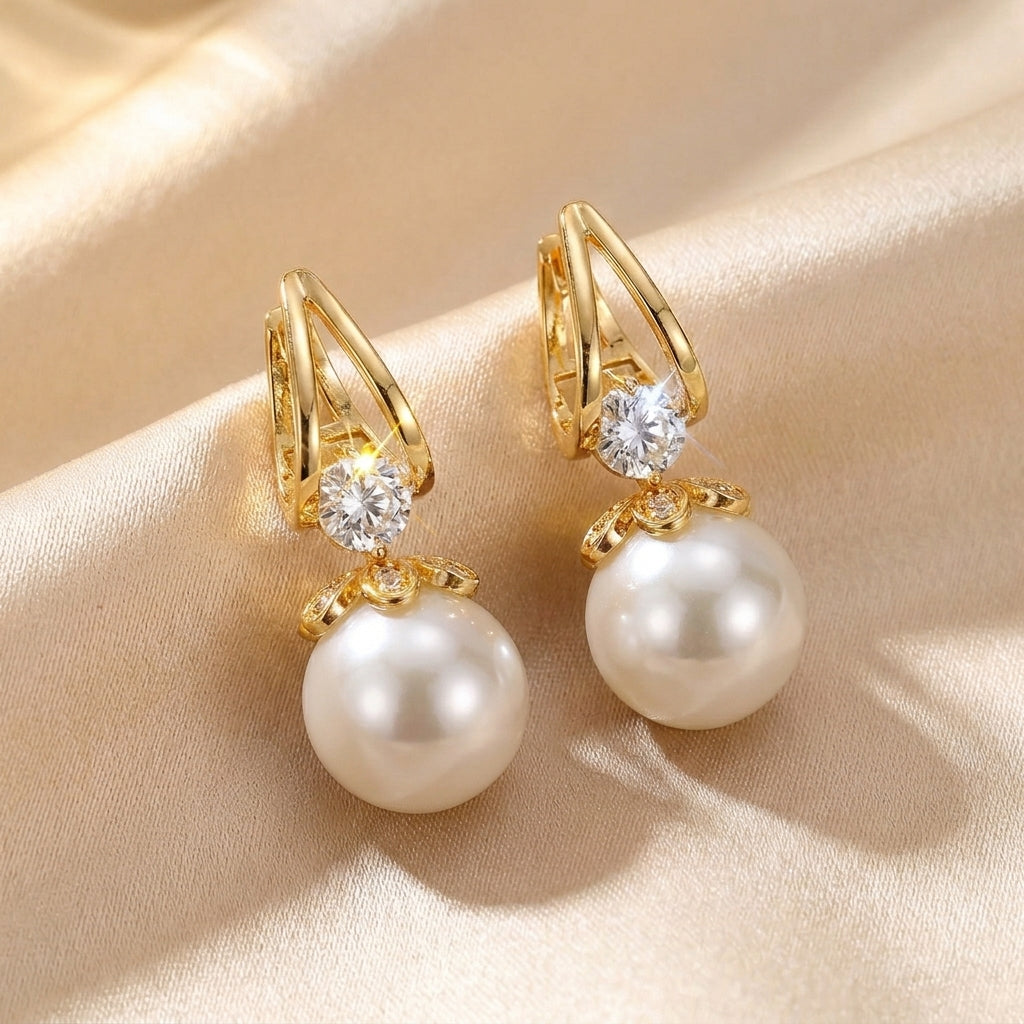 Lumara - Elegant Pearl Drop Earrings