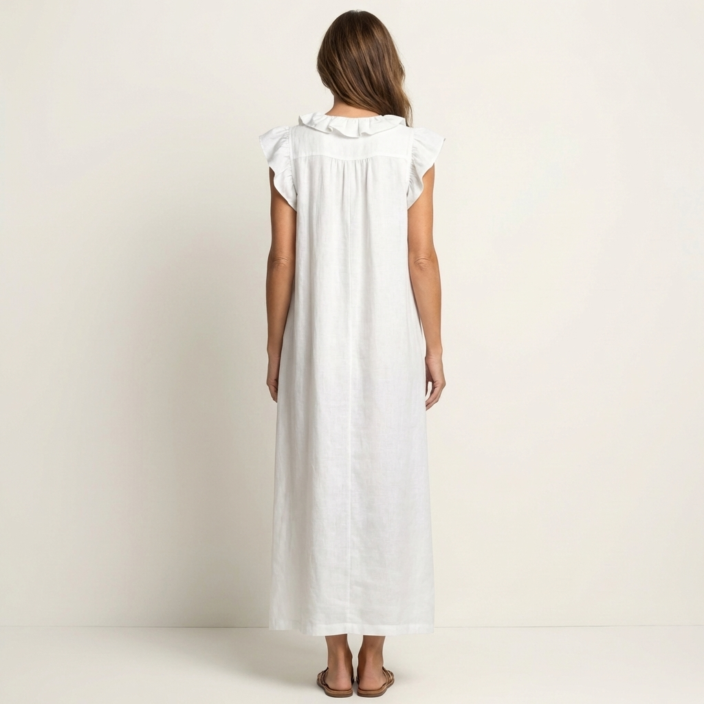 Long Dress Josette - Fluid Elegance with Ruffles