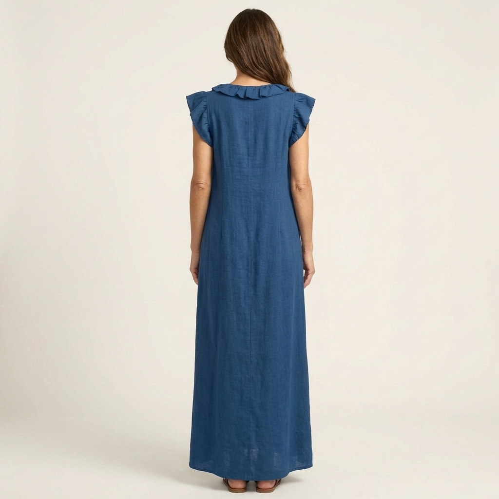 Long Dress Josette - Fluid Elegance with Ruffles