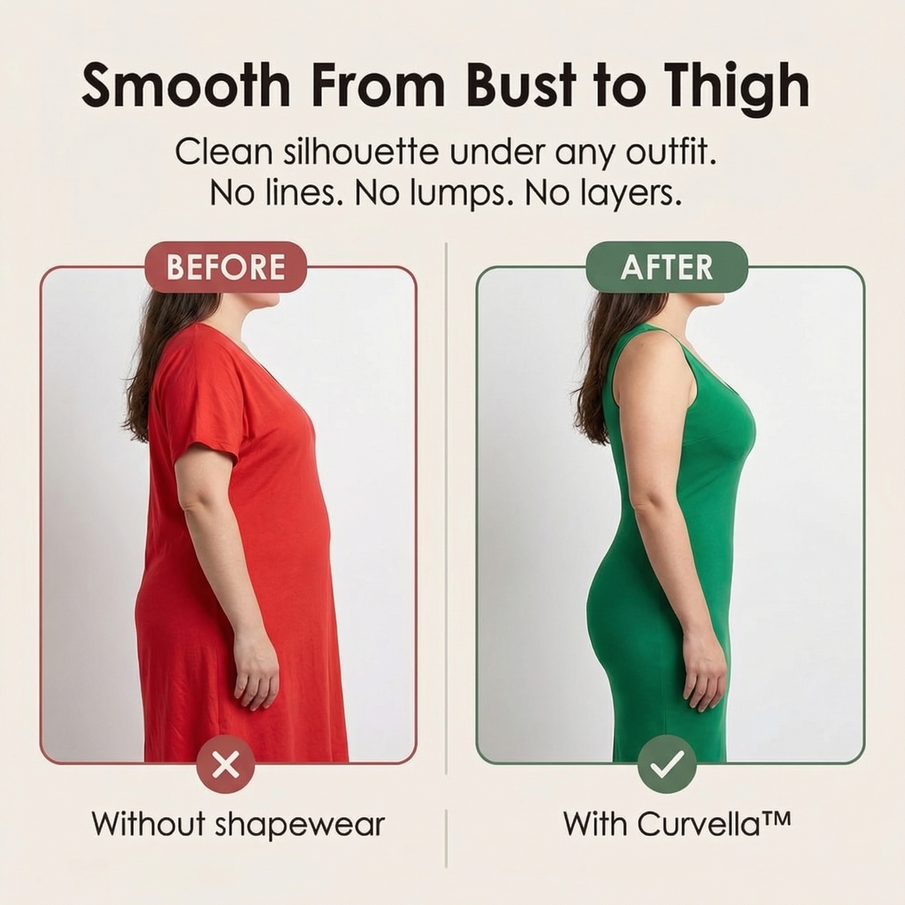 Curvella – Full Body Shaper Bodysuit with Built In Bra