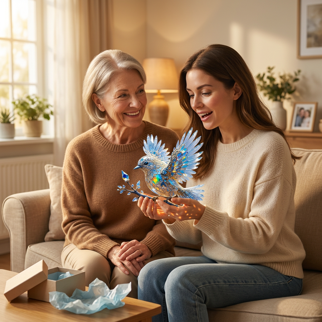 Lumara – Iridescent bluebird suncatcher ornament