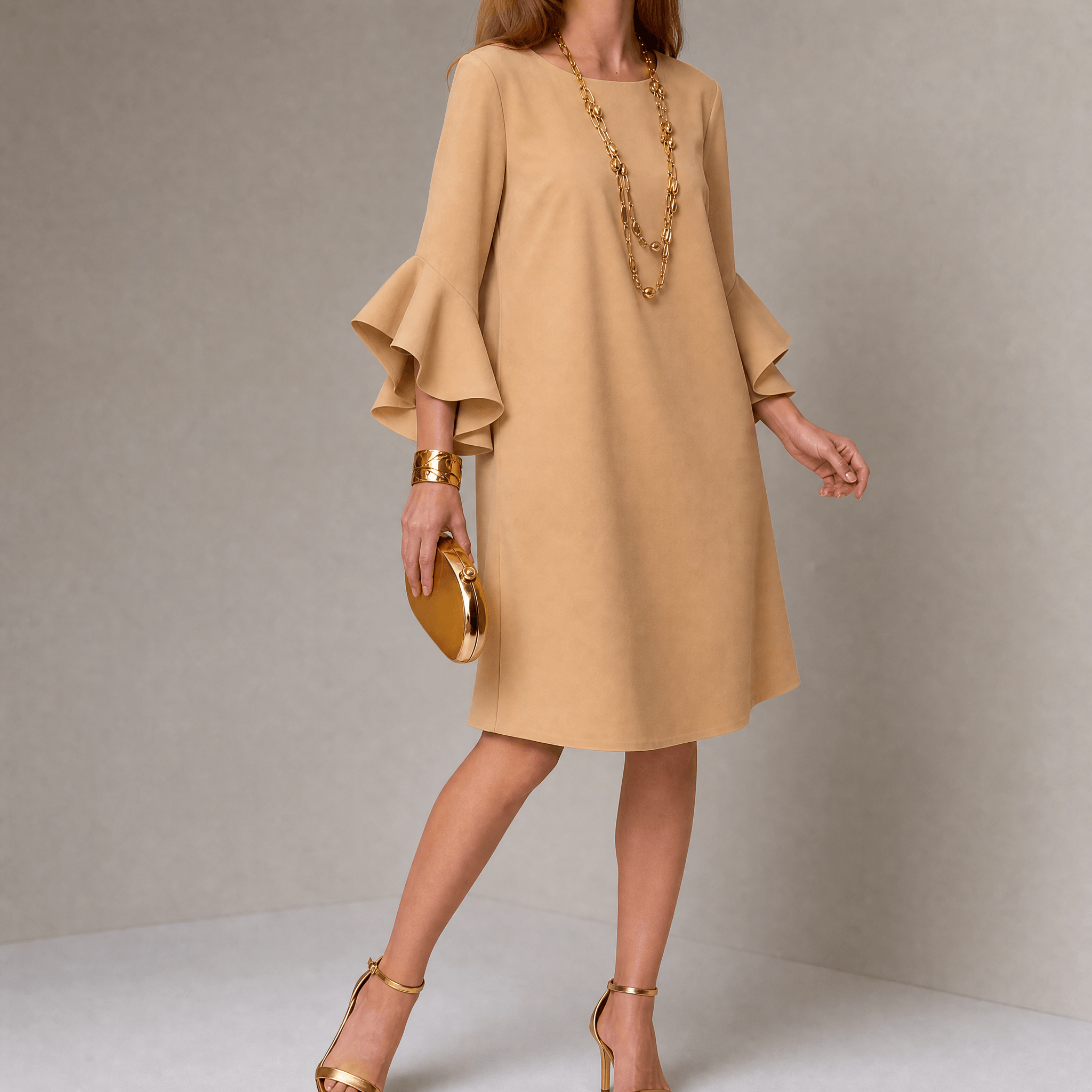 Hilaria – Women's Statement Bell Sleeve Mini Dress
