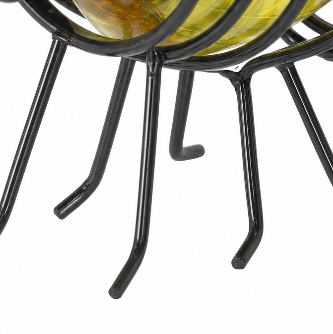 Honeyglow – Solar Bee Garden Light with Amber Glow, Weatherproof Hanging Yard Decor