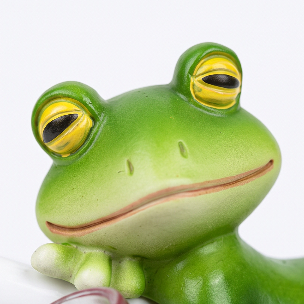 Hopsley - Wine Frog Plant Pot Ornament, Painted Weatherproof Decor