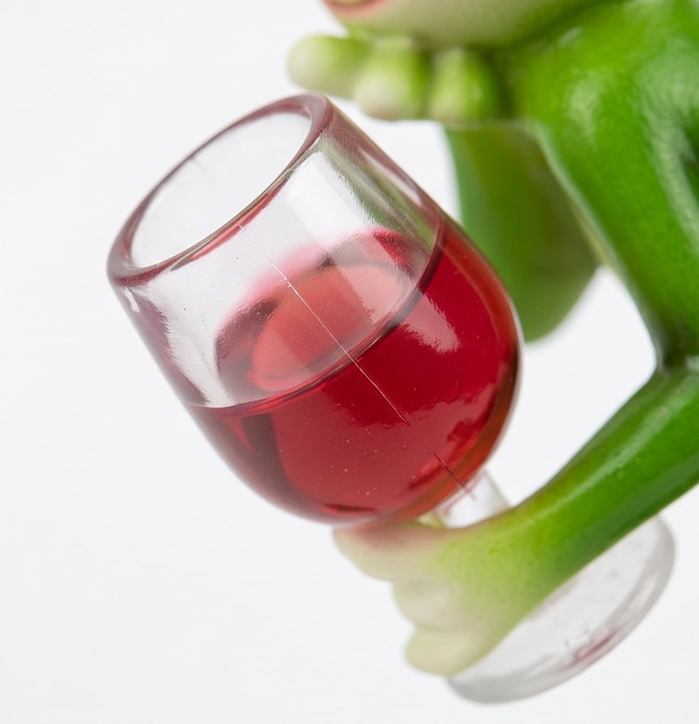 Hopwell – Wine-Sipping Frog Planter Ornament