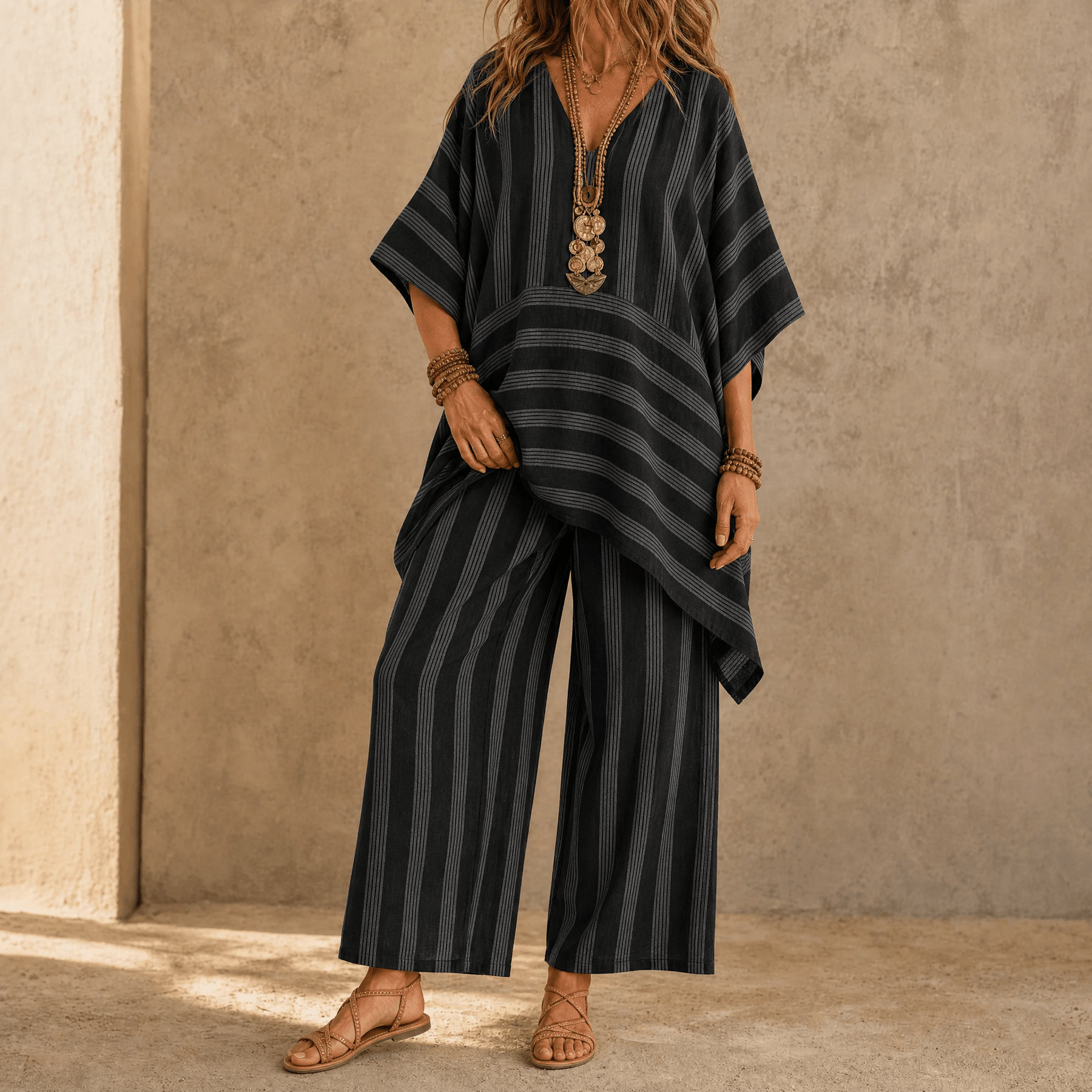 Iluma – Women's Boho Tunic & Wide-Leg Set