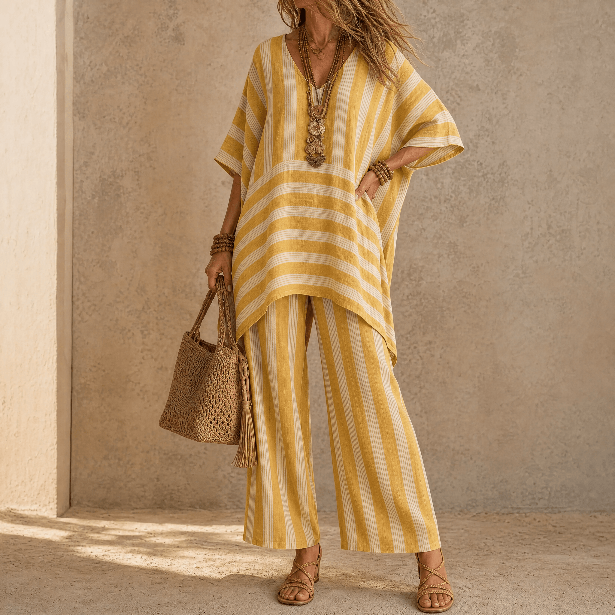 Iluma – Women's Boho Tunic & Wide-Leg Set