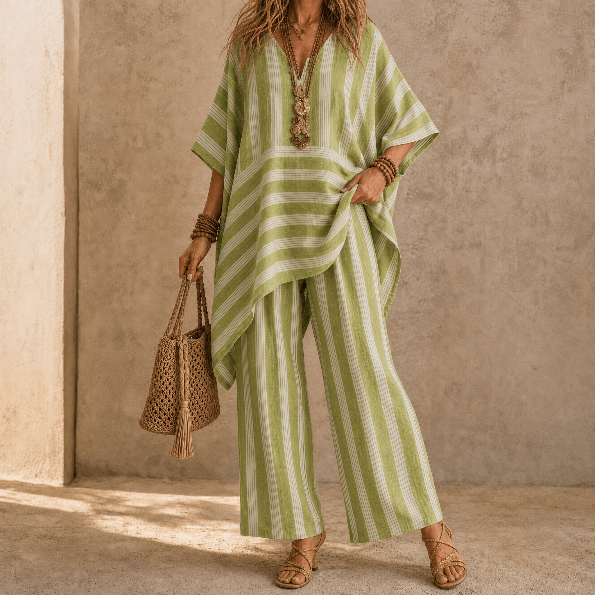 Iluma – Women's Boho Tunic & Wide-Leg Set