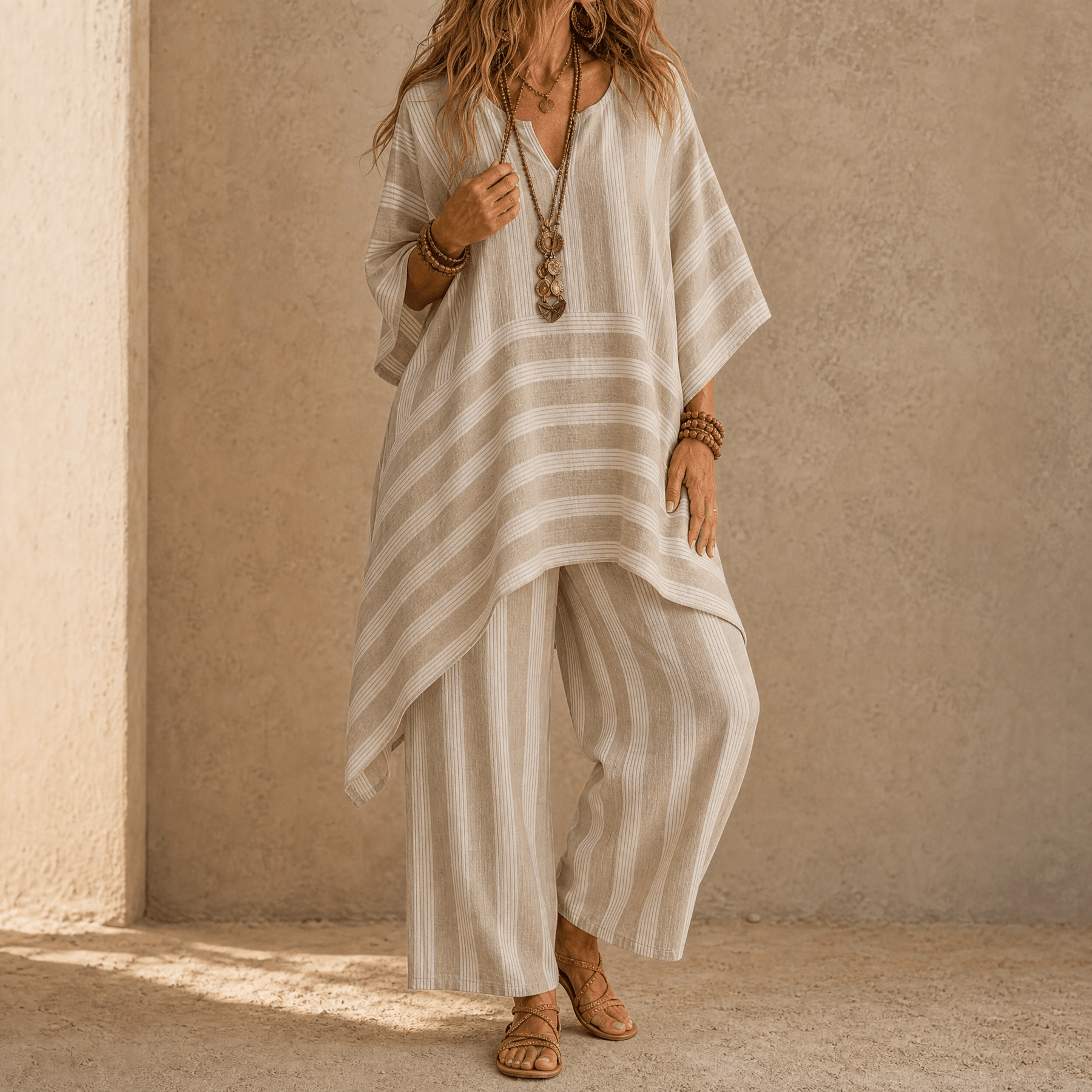Iluma – Women's Boho Tunic & Wide-Leg Set