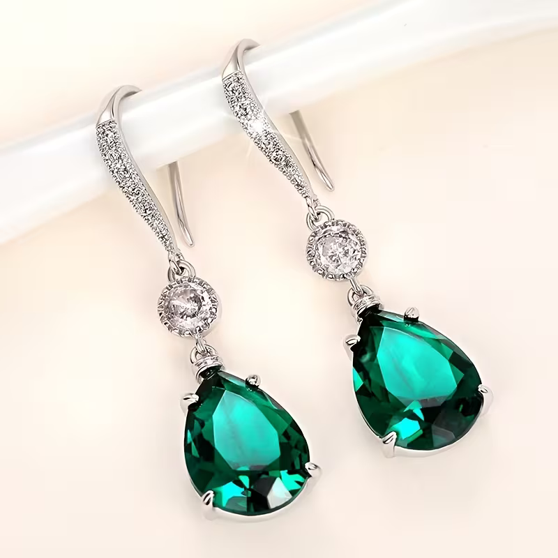 Emerald Teardrop Earrings