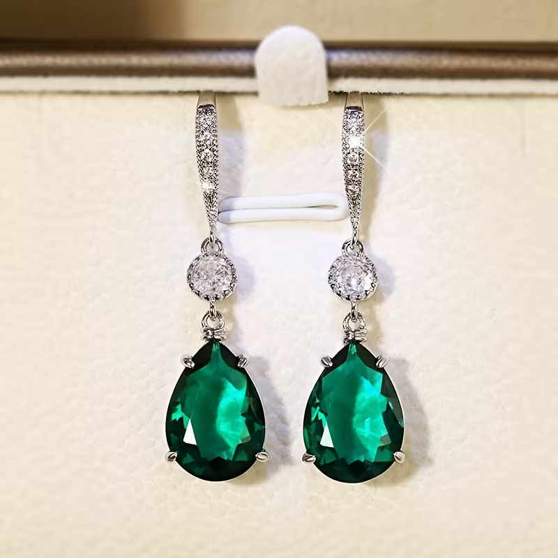 Emerald Teardrop Earrings