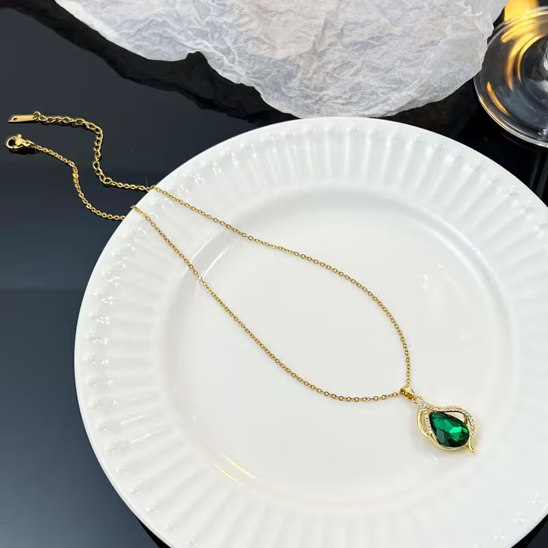 Emerald Wave Necklace