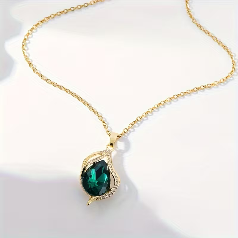 Emerald Wave Necklace