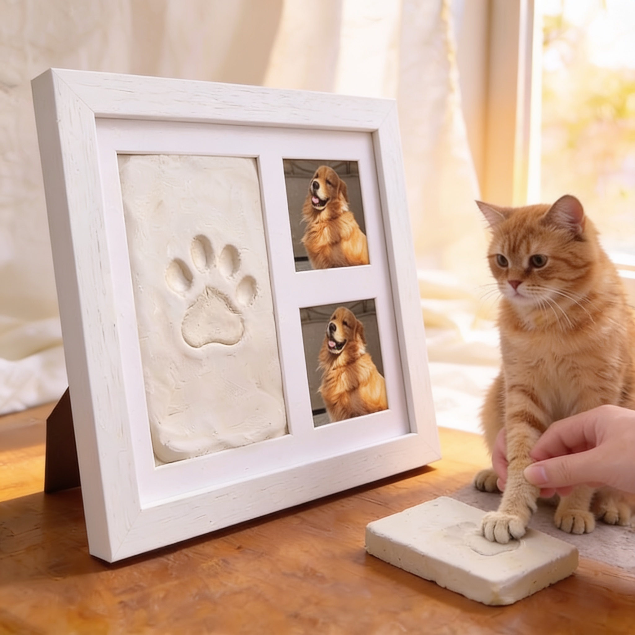 Littlecast – Silver Paw Print Photo Frame Kit