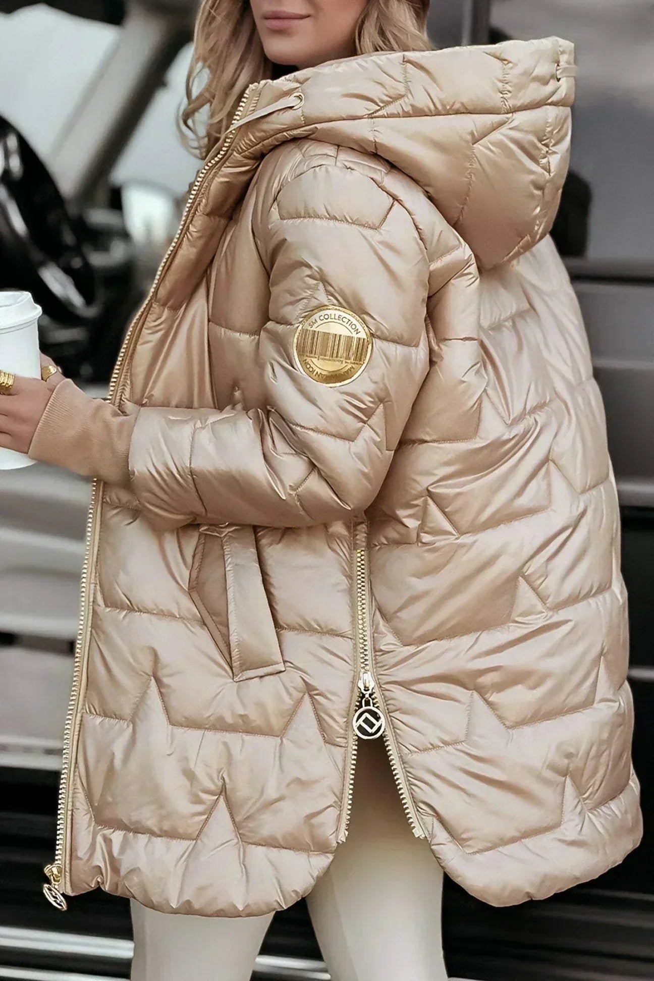 Tina™ | Long, Warm Quilted Jacket with a Generous Hood