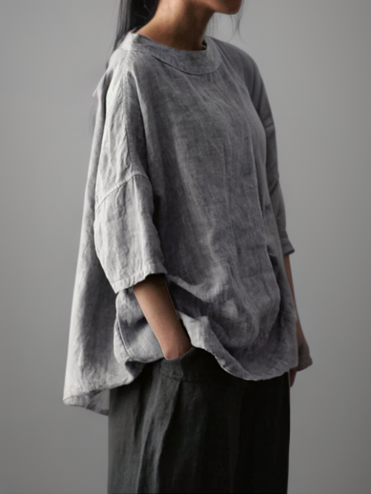 Viktoria┃Vintage oversized tunic with boat neck