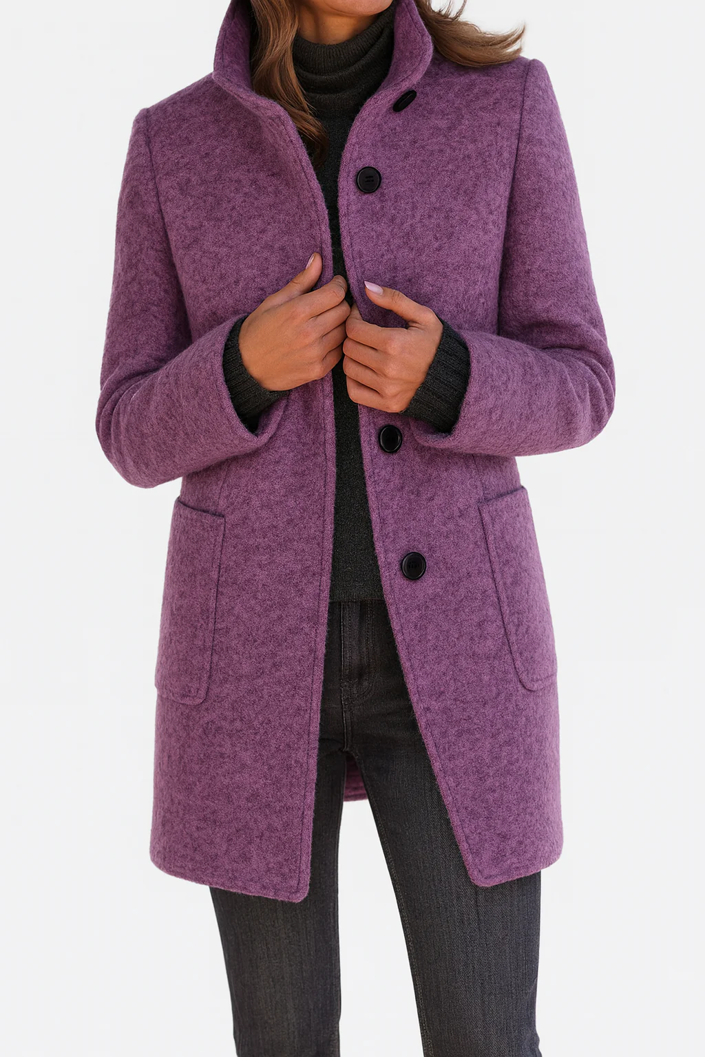 Valentina - Women's Comfortable Jacket with High Collar