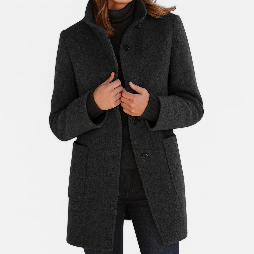 Valentina - Women's Comfortable Jacket with High Collar