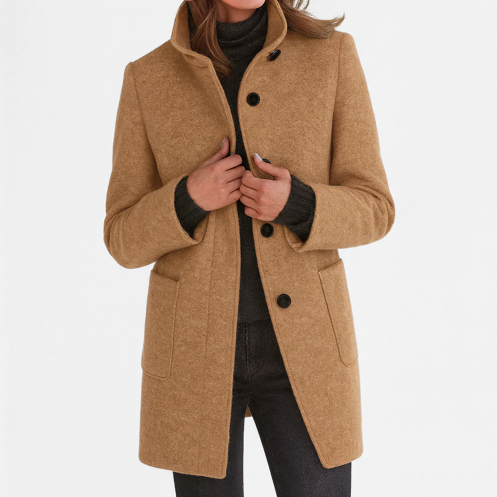 Valentina - Women's Comfortable Jacket with High Collar