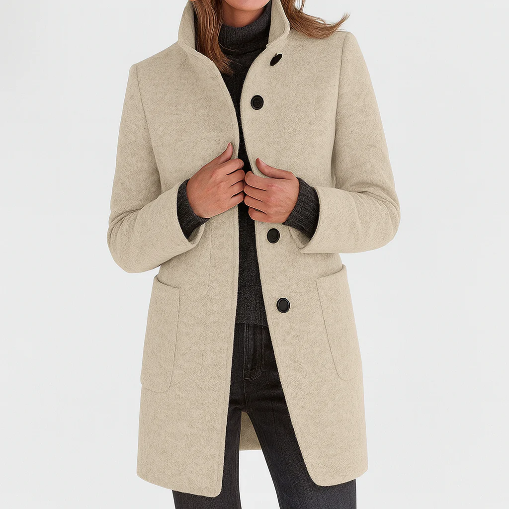 Valentina - Women's Comfortable Jacket with High Collar
