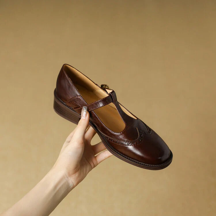 Ruelle Leather Mary Janes
