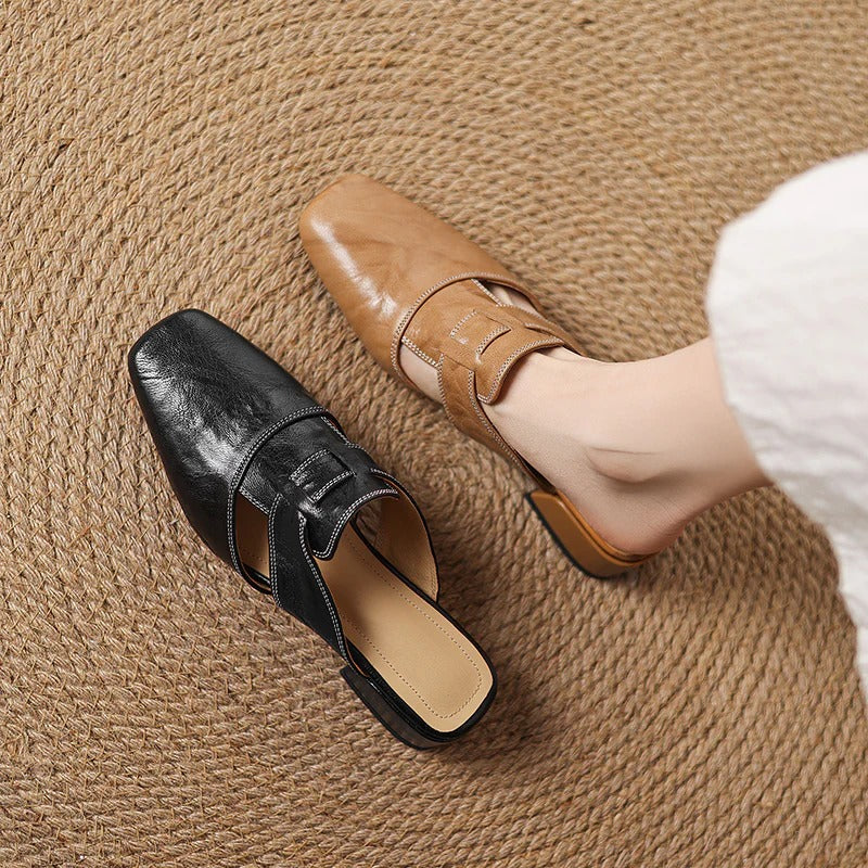 Maréa Genuine Leather Mules